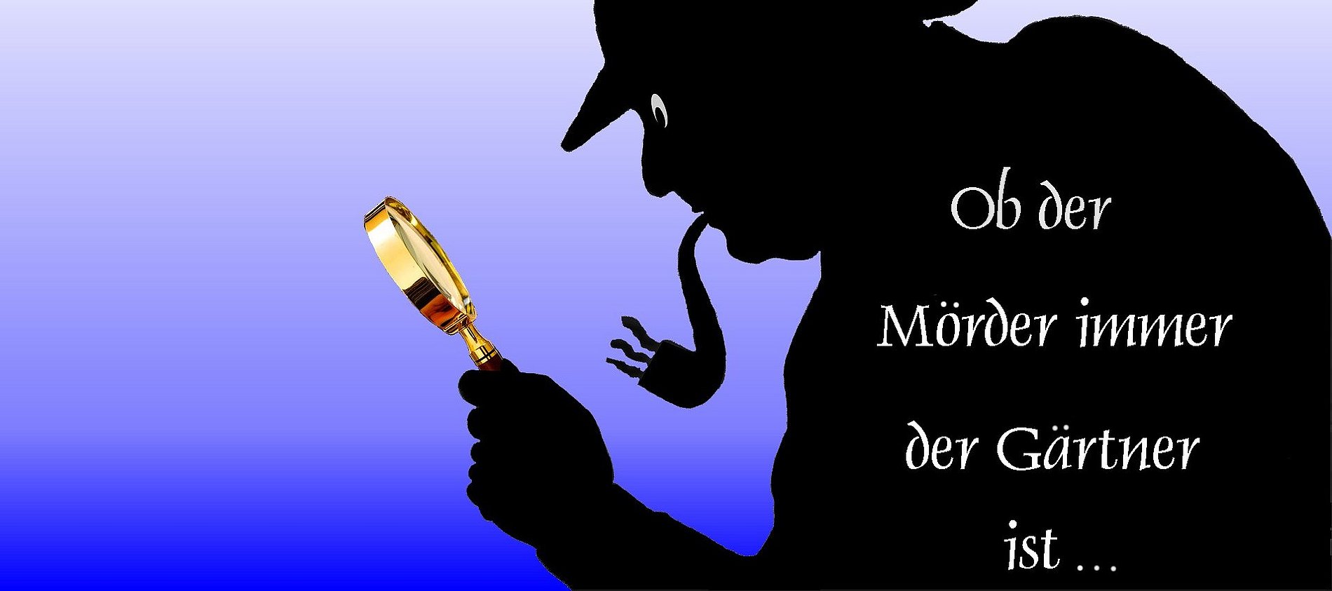 Sherlock-Homes mit goldener Lupe