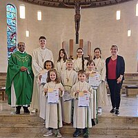 Neue Ministrant:innen in St. Barbara