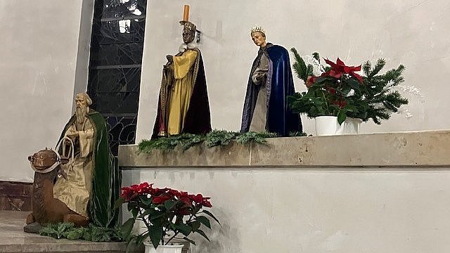 Die heiligen drei Könige auf der anderen Seite der Barbarakirche