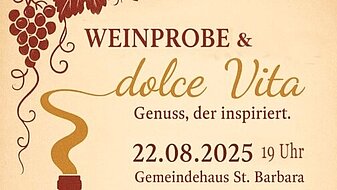 Dolce Vita Einladung zur Weinprobe und Mehr